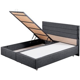 Resim Sofia İkili Set, Sofia Çift Kişilik Baza Başlık Seti Antrasit 160 x 200 