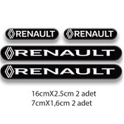 Resim Renault 3d Damla 4'lü Oto Sticker Set 1 