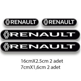 Resim Renault 3d Damla 4'lü Oto Sticker Set 1 