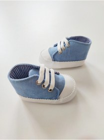 Resim Bebekmağazam Unisex Bebek Mavi Ayakkabı 