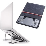 Resim Cbtx Boneruy Br035 P3 Ayarlanabilir Dizüstü Bilgisayar Sehpası Katlanır Dizüstü Braketi Kaldırma Soğutma Tutucu Koyu Gri 