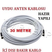 Resim 30 Metre Full Hd 3D 4K Uydu Çanak Anten Kablosu Rg6-U 