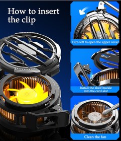 Resim Memo Cx-07 Manyetic Telefon Soğutucu Fan Gaming Magnetic Cooler Fan 