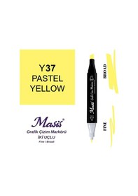 Resim Twin Çift Uçlu Marker Kalemi 37 Pastel Yellow 