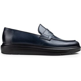 Resim Deery Hakiki Deri Mavi Loafer Erkek Ayakkabı Mavi (539805989) Mavi 