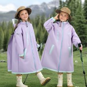 Resim BM Kızlar Yüksek Kaliteli Yağmurluk Kapüşonlu - Kalınlaştırılmış EVA Tam Vücut Koruma, Açık Sırt Tasarımı ve Büyük Kapüşonlu Yürüyüş, Okul Aktiviteleri İçin - Hafif Bol Kesim ile Depolama Çantası, Düz Renkli Rahat Dış Mekan Yağmurluk, Yürüyüş Yağmurluk, Fonksiyonel Cep, Dayanıklı Yağmurluk, Çocuk Yağmurluk, Çocuk Yürüyüş Ekipmanları, Yüksek Kaliteli Kumaş, Okul Çağı Çocukları 