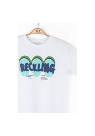 Resim Nk Kids Cause Erkek Çocuk T-shirt 48541 Ekru 