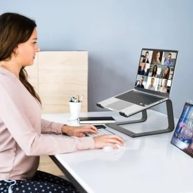 Resim Storemax Gleyo Masaüstü Için Dizüstü Bilgisayar Standı Çıkarılabilir Alüminyum Bilgisayar Yükseltici Taşınabilir Dizüstü Bilgisayar Tutucu MacBook Air, Pro,, Hp, ve Tüm 10-16 Inç Dizüstü 