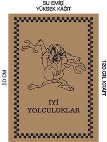Resim duha trend 35x50 120 Gr. Kraft Kağıt Oto Paspası Tazmanya Canavarı 50 Adet 