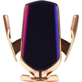 Resim R2 Otomatik Sensörlü Kablosuz Araç Şarj Cihazı, Tip-c Şarj Kablosu Ve Hava Çıkışı Tutucu Dahil, Hızlı Şarj Özelliği 