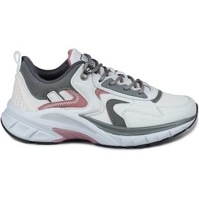 Resim Jump 30866 Gri - Bordo Kadın Sneaker Günlük Spor Ayakkabı Gri 