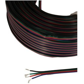 Resim 4 Pin Jst Elektrik Kablosu 4'lü Rgb Şerit Led Kablo 3x0,22mm Kalaylı %100 Bakır Kordon Kablo 100m 