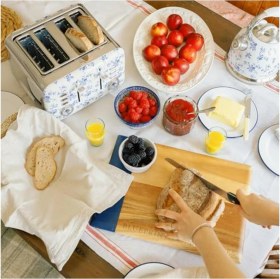 Resim 4 Dilim Paslanmaz Çelik Ayarlanabilir Ekmek Kızartma Makinesi 