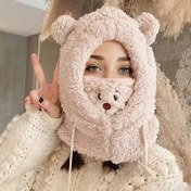 Resim Çok renk seçeneği mevcuttur, Kış Kadınlar Kalınlaştırılmış Sıcak Kore Versiyonu Çok Yönlü Kış Bisiklet Maskesi, Kulak Koruma, Lei Feng Şapkası, Ayı Şapkası 