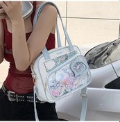 Resim Japon Komik Tote Jk Lise Kız Omuz Çantası Küçük Pu Itabag Kadın Üniversite Orange Only Bag With Insert Turuncu 