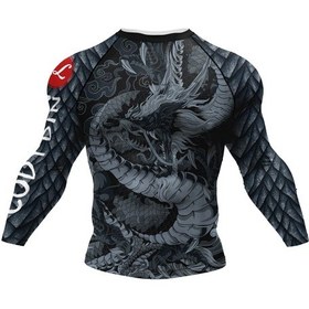 Resim Snapbuy Cody Lundin Erkek Güneş Koruyucu Rashguard Yüzme Sörf Bjj Fitness Gömlek Chınaturuncu Turuncu 
