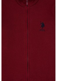 Resim U.s. Polo Assn. Erkek Çocuk Bordo Hırka Triko 50317144-vr014 Bordo 