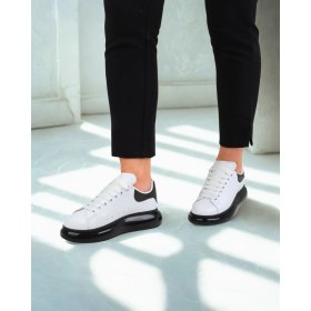 Resim Hakiki Deri Ortopedik Taban Günlük Casual Erkek Sneaker Mcqueen Ithal Malzeme 