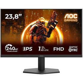 Resim AOC 24G11ZE 23.8" 240 Hz(OC) 0.3 ms FreeSync Full HD HDR 10 Fast IPS Oyuncu Monitörü 