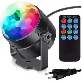 Resim Dönen Rgb Işıklı Disko Topu + Uzaktan Kumanda Led Parti Işığı Çok Renkli 