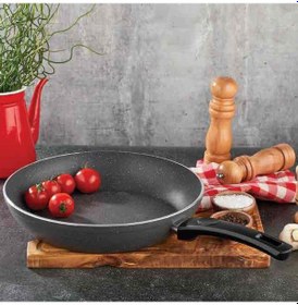 Resim Eda Zetra Granit 24 Cm Tava Gri Zk-014 