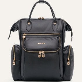 Resim Vista Siyah Desenli Deri Gold Bebek Bakım Çantası 