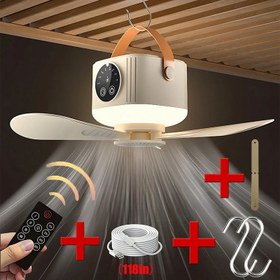 Resim YAIAWISU Taşınabilir Tavan Fanı, 3 Hız Ayarlı ve Uzaktan Kumandalı, Yurtlar, Seyahat, Sırt Çantası Taşıma İçin Kompakt Katlanabilir Tasarım - USB Güçlü İç/Dış Mekan Kullanımı, Taşınabilir Fan, Yurt Odası Aksesuarı, Modern Estetik, Hafif Yapı 