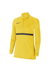 Resim Nike Academy Dri Fit Half Zip Kadın Sarı Dik Yaka Sweatshirt Sarı 