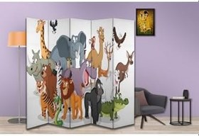 Resim Hayvan Temalı Özel Tasarım Paravan Room Divider PRV1034, 180 x 180 