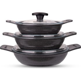 Resim Thermoad Granit Döküm 6 Parça Pyro Güveç Sahan Set -Gri 