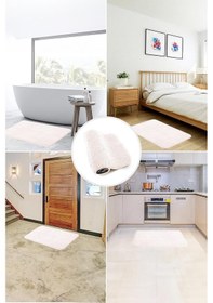 Resim Brillahome Kaymaz Taban, Tekli Post Peluş Banyo Paspası, Kaymaz Taban 50 80 Cm 001 