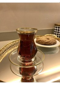 Resim Paşabahçe Resqa Gold Çay Seti Alya. Çok Renkli 