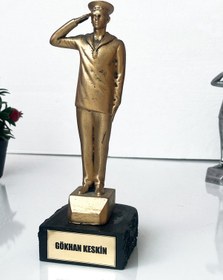 Resim Kişiye Özel Asker Figürü Biblo Hatıra Masa Üstü Dekoratif Heykel 