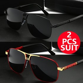 Resim 2 Çift. Yeni Gelen. Spor Gözlükleri Erkekler ve Kadınlar İçin - Metal Çerçeve ile UV Koruma Lensleri, UV400 | Çiftler, Enstitüler ve Kardeşler için Uygun. 
