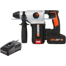Resim Worx WX380.9C 20Volt 2.0Ah. 2.2J Li-ion Tek Akülü Şarjlı Profesyonel Sds-Plus Pnömatik Kırıcı/Delici 