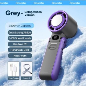 Resim Yeni Katlanabilir Hava Soğutma Şarj Edilebilir Fan 3600 Mah 1 Adet 
