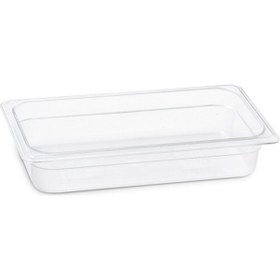 Resim ZTF PLASTİK 1/3 200 20 cm derinlikli 6.5 litre hacimli ,Kırılmaz Polikarbon Şeffaf Gastronom Küvet 1/3-200 