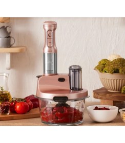 Resim Mastermaid Prosteel Cam Mutfak Robotu Uzun Ayaklı 6 Bıçaklı 2500 W Rosegold 