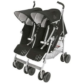 Resim Twin Techno İkiz Bebek Arabası Black Gri 