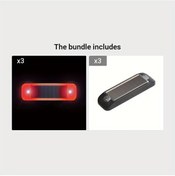Resim Willowhaven Solar Led Ve Neon Güvenlik Işıkları, Kırmızı Mavi Bisiklet Motosiklet Araba Dekoratif Ortam Aydınlatma 