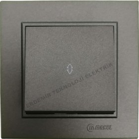 Resim Makel Karea Vavien Anahtarı+çerçeve Füme 