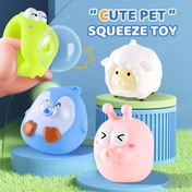 Resim 4 adet Sevimli Hayvan Kabarcık Fidget Oyuncakları - Sıkıştır Pet Seti için Rahat, Ofis Masa Dekoru ve Eğlenceli Oyun, Penguen, Salyangoz, Kurbağa, Koyun - Doğum Günü ve Tatiller için Harika Hediye 