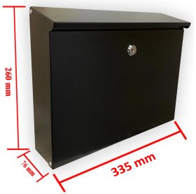 Resim Veta Metal Dekoratif Posta Kutusu-Siyah 