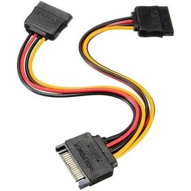 Resim 2x Sata Power Dişi To 1x Sata Power Erkek Kablo 