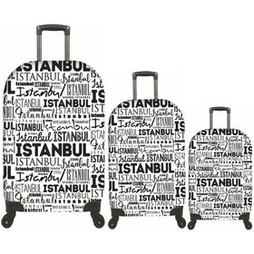 Resim My Saraciye My 79 İstanbul Valizler İçin Kılıf Seti Kabin Orta Ve Büyük Beyaz 