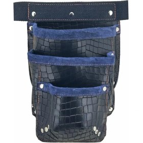 Resim Çanta Yurdu Hakiki Deri Kroko Cepli Tekniker Çivi Önlüğü Bel Çantası Lacivert 