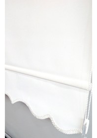 Resim Arslanlı Perde Mat Keten Stor Perde 