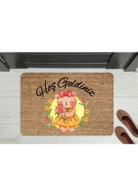 Resim Çok Renkli Dekoratif Çok Amaçlı Iç Ve Dış Kapı Önü Paspası Turuncu 