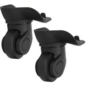 Resim Kangvka A03 Sessiz Tek Satırlı Valiz Tekerlekleri, Pp+pet Malzeme, Siyah Çift Paket, Tjhw21608ll İle Paketli, Yüksek Kaliteli, Dayanıklı, Kolay Kurulum 