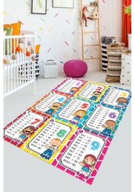 Resim Çarpım Tablolu Halı Eğitici Çarpım Tablolu Çocuk Halısı 